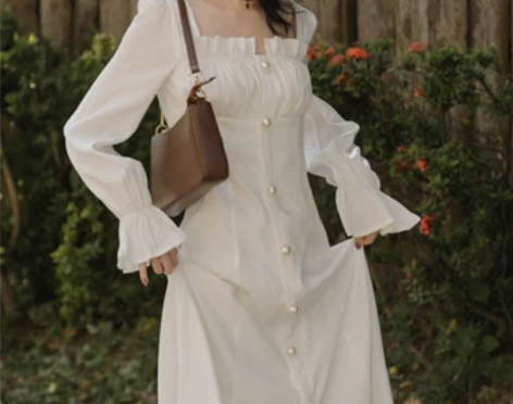 宫廷风法式复古连衣裙在逃公主裙仙女裙chi...