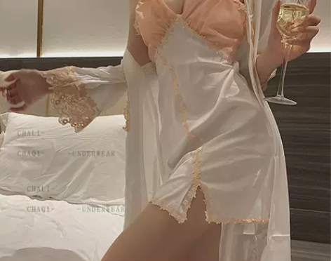 睡衣女2021年新款春夏时尚性感宫廷小胸吊...