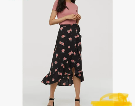 HM 春秋半身裙 1、仅试穿、看着挺花、穿...