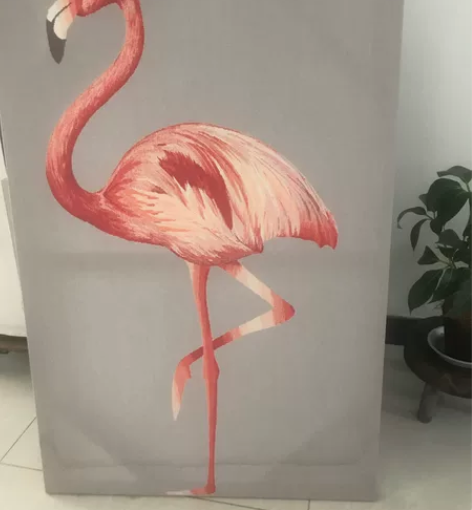 火烈鸟北欧装饰画现代简约无框画沙发背景墙画...