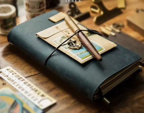 手帐本 牛皮记事本 日记本手工活页本子复古...