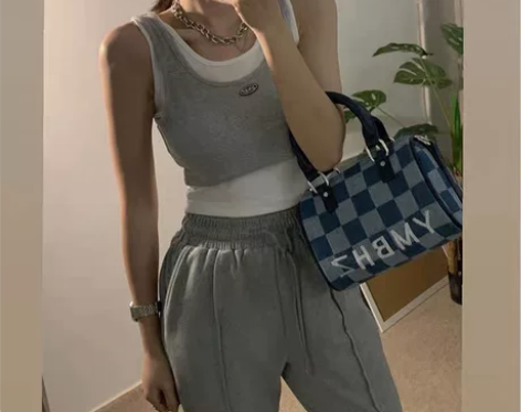 假两件无袖T恤背心打底内搭外穿短款上衣 感...