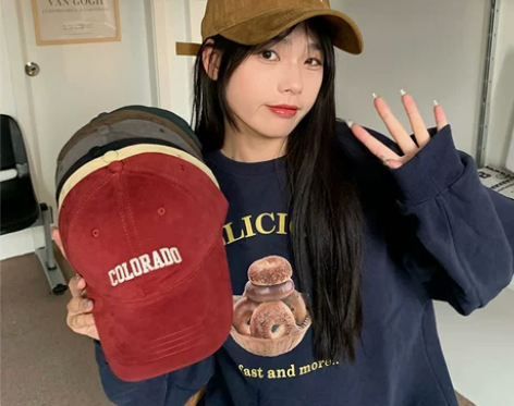 棒球帽 鸭舌帽棒球帽高品质磨毛质感软顶子女...