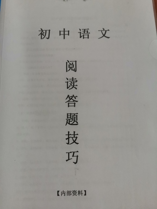 初中语文阅读答题技巧20