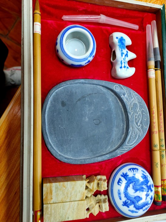 七八十年代文房四宝，老家遗留收藏品，带两枚...