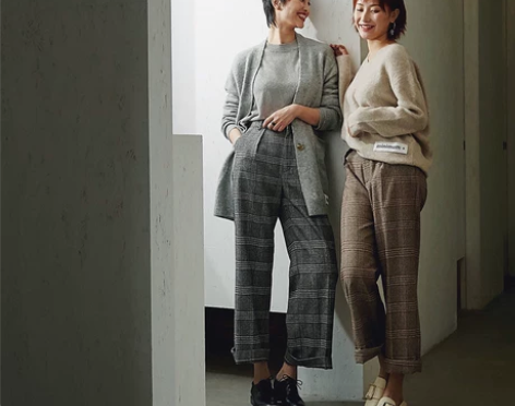 三千日本供威尔士格纹羊毛 复古时尚裤 感兴...