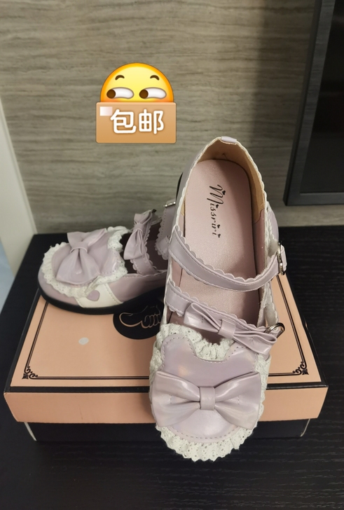 买紫色洛丽塔娃娃鞋，送一双巴拉巴拉专柜正品...