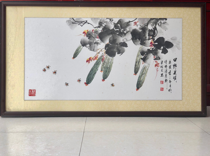 梁耀文国画，广东佛山书画名家梁耀文手绘真迹...