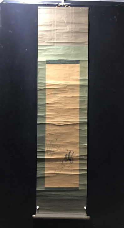 回流名家书画【月下兔子图】老作品。