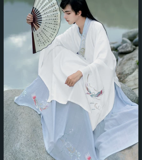 如梦霓裳汉服女装情侣装大袖衫亥猪生肖刺绣花...