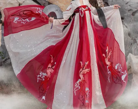 蝉佩凤鸣汉服女正品原创改良中国风重工刺绣齐...