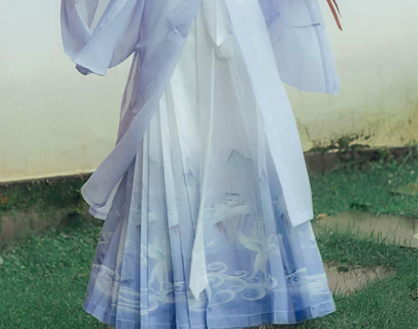 都城南庄原创汉服非古装秋季新品印花马面裙渐...