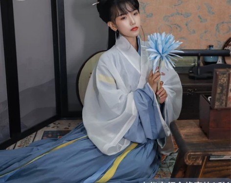 五五年汉服 霜降 晋制交领齐腰襦裙 m码三...