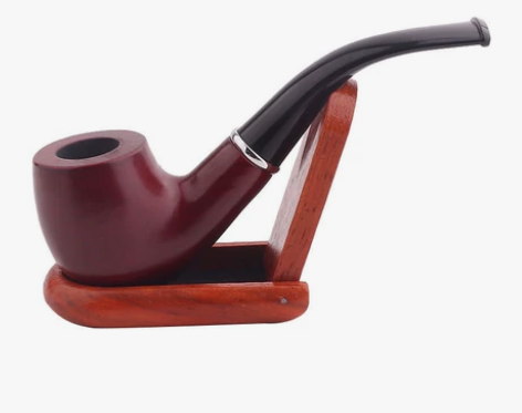 红檀木烟斗手工烟丝专用斗老式烟弯式实木烟斗...