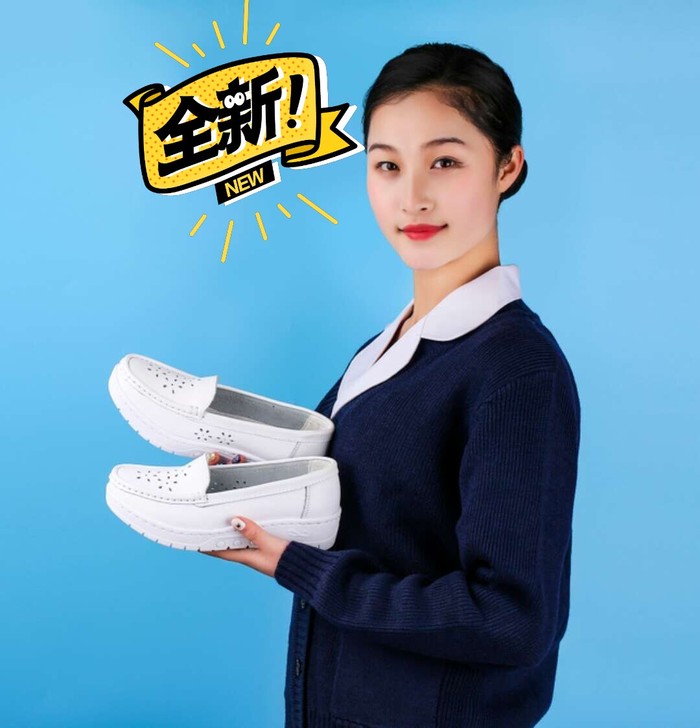 2021新款护士鞋，80包邮，牛皮，质量保...