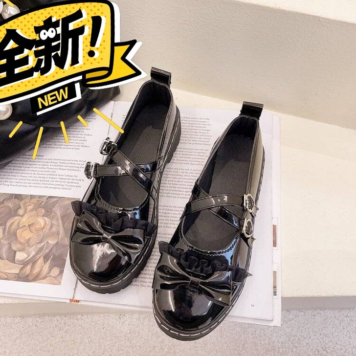 日系洛丽塔小皮鞋女复古森女软妹可爱大头娃娃...