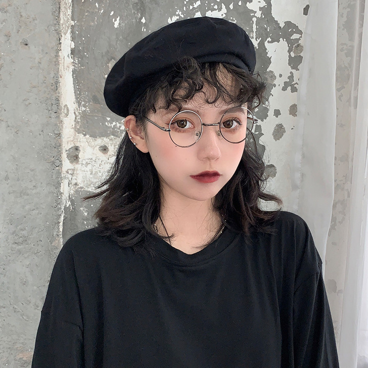 贝雷帽女ins英伦复古毛呢画家八角蓓蕾帽子...