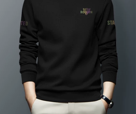 罗蒙名牌男士圆领卫衣秋冬款纯棉加厚打底秋冬...