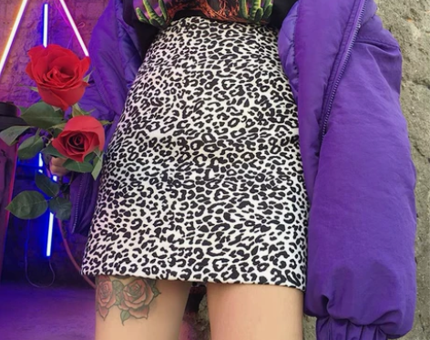 豹纹半身裙包臀裙子女2022新款高腰一步裙...