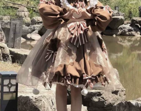 泡泡熊原创设计 小甜熊花苞裙Op 尾款 因...