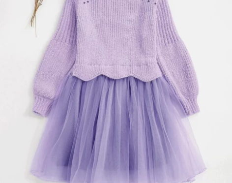 卡帝乐鳄鱼 【公主风拼接网纱裙】儿童休闲时...