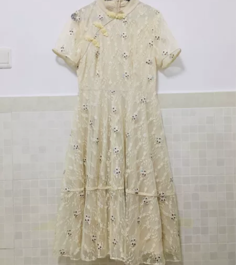 全新的深圳专柜小仙女改良旗袍裙，公主风与古...