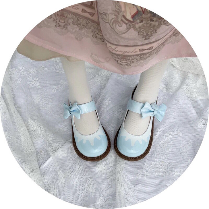 萌卡酱lolita原创忘崽牛奶糖平底大头娃...