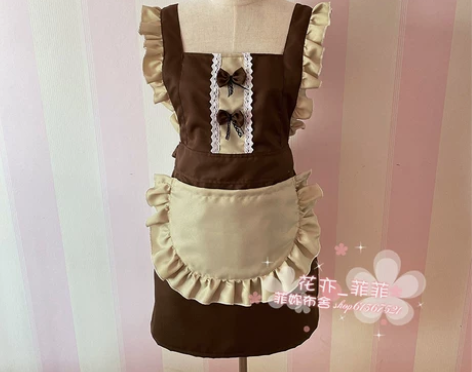 韩版时尚可爱半防水成人家用公主围裙日系田园...