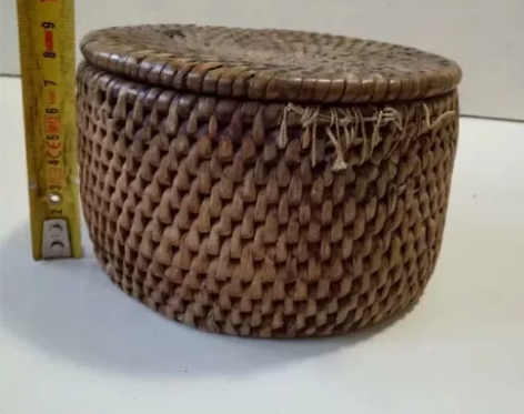 老藤盒晚清民国时期的围棋盒，藤编工艺制作，...