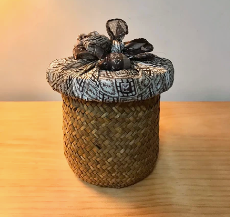 藤编小收纳 直径12cm 高14-18cm...