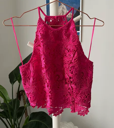 guess蕾丝钩花上衣吊带背心女士欧美休闲...