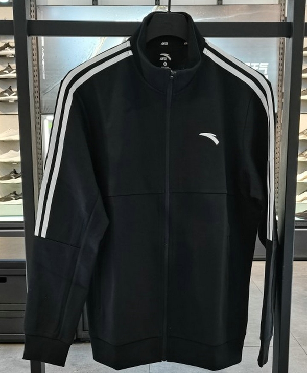 安踏运动外套男2021秋季新款立领经典条纹...