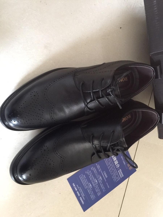 布洛克皮鞋高档罗蒙男士真皮英伦风潮流男鞋韩...