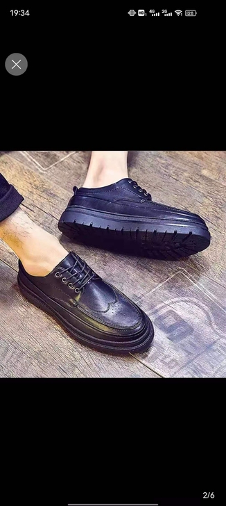 潮牌布洛克男鞋2021新款英伦风皮鞋男商务...