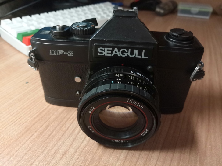 海鸥DF2胶片单反配50mm1.7 送3卷...