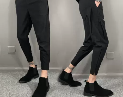 2020网红裤子男韩版潮流束脚裤社会精神小...