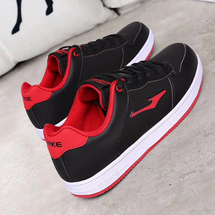 官网正品鸿星尔克男鞋春秋2021年新款皮面...