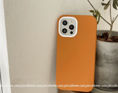 简约纯色液态硅胶适用苹果12 手机壳iph...