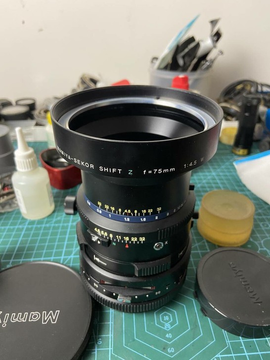 玛米亚rz67镜头维修保养，清霉清雾，胶合...