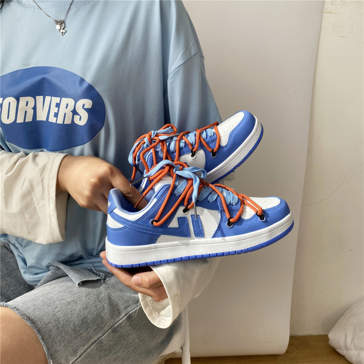 易少年 德训鞋女2021夏季系带国潮鞋百搭...