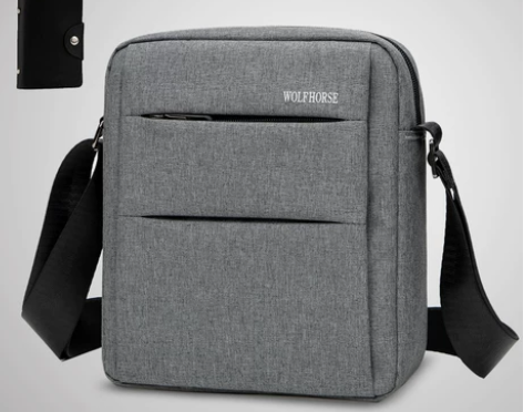 男士单肩包韩版潮休闲包包竖款小背包女旅行包...