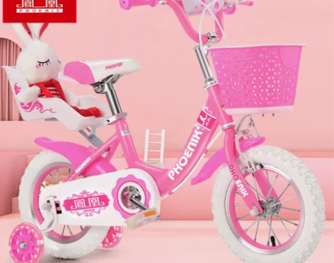 凤凰儿童自行车小女孩公主童车2-3-6-9...