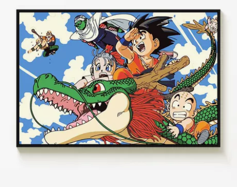 七龙珠全家福动漫卡通人物diy数字油画,全...
