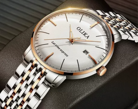 瑞士品牌手表男士防水非机械全自动弧形石英表...