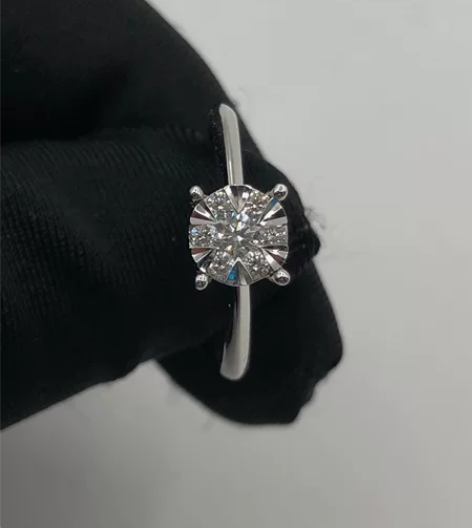 白金钻戒  99新   首饰-戒指/指环/...