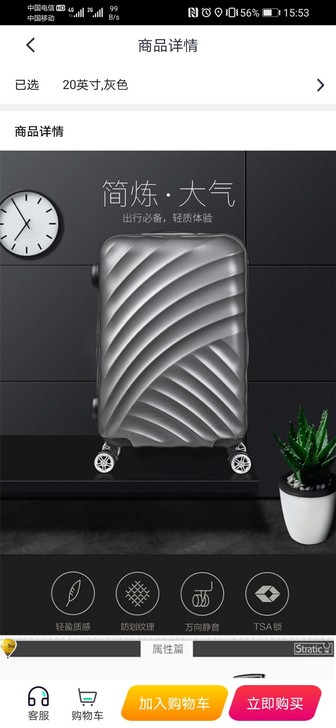 平流层旅行箱20寸，999卖掉，全新未用，...