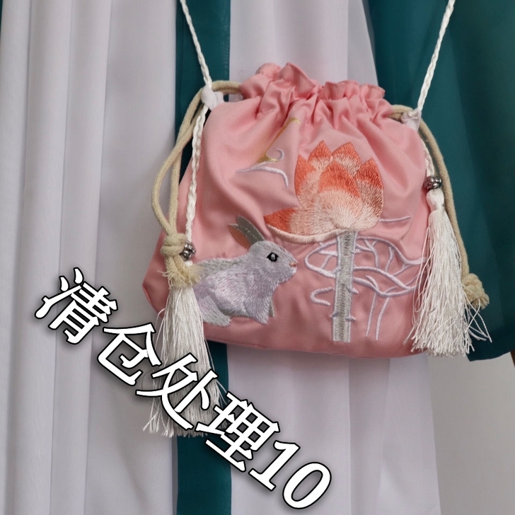 原创【荷月】手工汉服包包斜跨包汉服配饰包古...