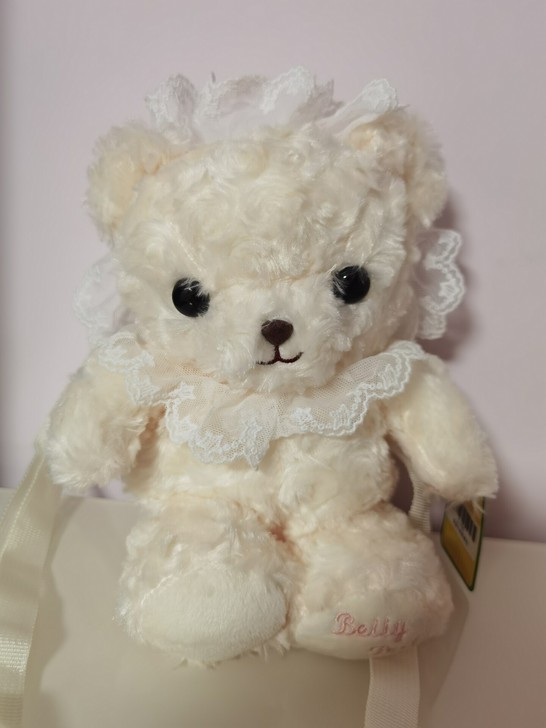 8寸小熊斜挎包 蕾丝小熊包包，15一个，不...