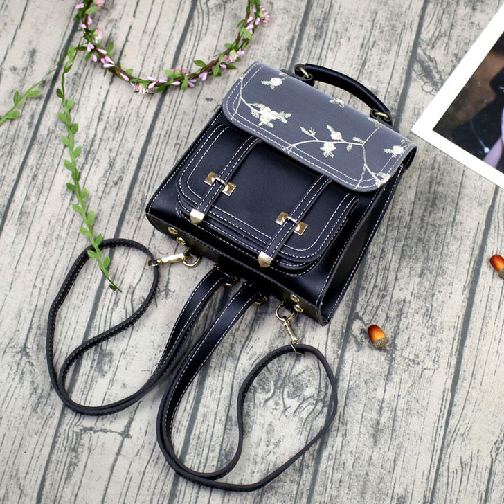 双肩包森女2019新款夏季单肩斜挎多用百搭...