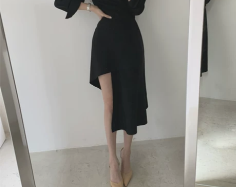 法式裙 连衣裙法式设计感小众茶歇不规则衬衫...